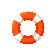 lifebuoy rescue icon in cartoon vector style 