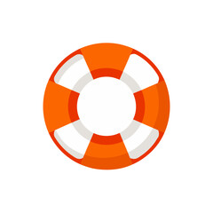 lifebuoy rescue icon in cartoon vector style 
