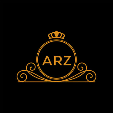 Initial ARZ Letter Linked Logo for business and company identity. Modern ARZ Letter Logo Vector Template with modern trendy golden logo.
