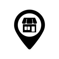 Shop Location Icon for Maps, Apps & E-Commerce Design
