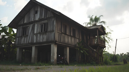 AI Image gen malay village house
