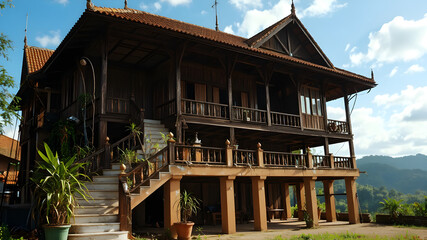 AI Image gen malay village house