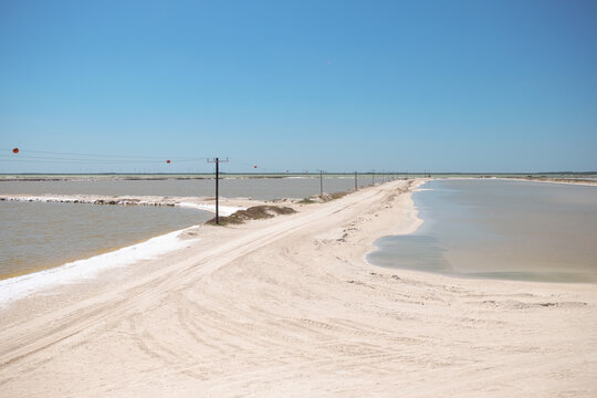 Dividing Path Between Salt Lakes