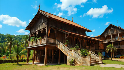 AI Image gen malay village house