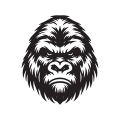gorilla logo, editable vector image