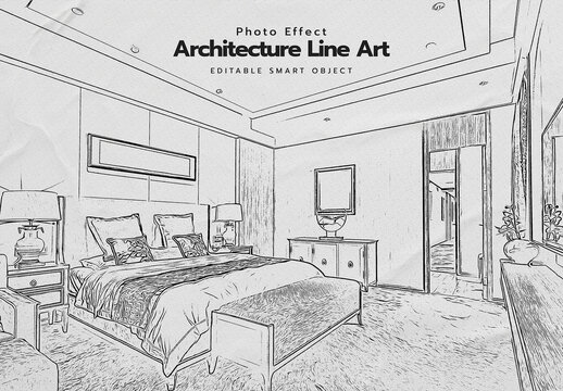 Architecture Line Art Photo Effect