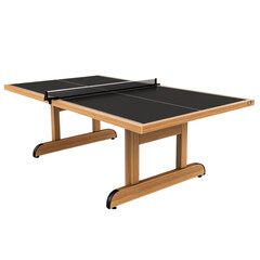 Indoor ping pong table wooden legs black top net game fun leisure sport activity