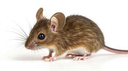 Close-up of a Small Brown Mouse