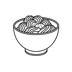 Vector illustration of various food bowls including cream, chicken, and cream cheese, perfect as a meal icon or hot soup design