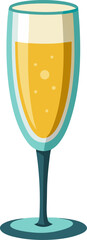 Champagne glass  vector white background 