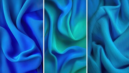 Obraz premium Fluid, vibrant blues and teal fabrics