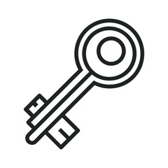 key icon outline on white background