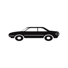 car vector illustration, car silhouette icon.