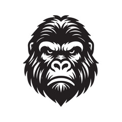 gorilla logo, editable vector image