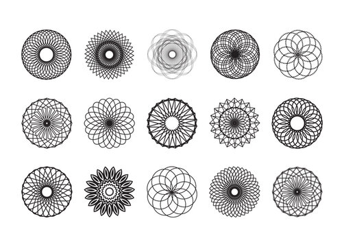 Spirograph vector, Spirograph clipart, Spirograph silhouette