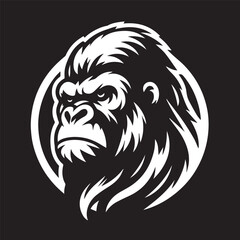 gorilla logo, editable vector image