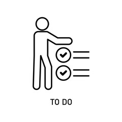 Icon a to do, isolated against a clean background.