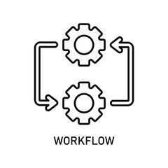 Icon a workflow, isolated against a clean background.