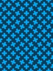 Blue crosses pattern on dark blue background, vertical