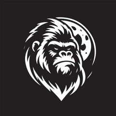 gorilla logo, editable vector image