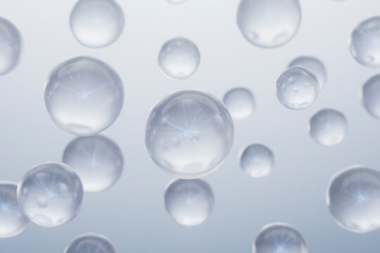  3D Render of Floating Cell Group with Depth