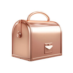 Rose gold metallic mailbox modern design stylish container