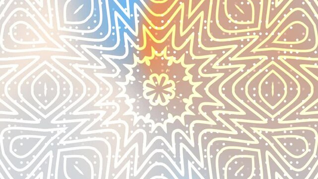 Mandala abstrait aux couleurs pastel