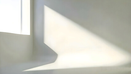 Wall interior background, studio and backdrops show products  with shadow from window color white 
