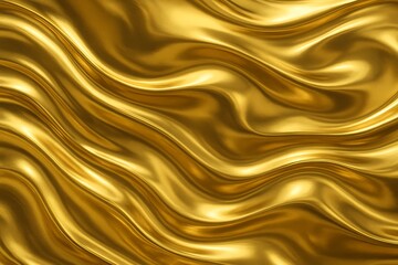 Real Gold Metallic Texture with Glossy Abstract Flow – Elegant Luxury Background