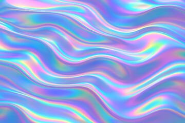 Holographic Texture with Iridescent Flowing Surface – Realistic Futuristic Design