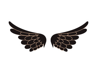 Naklejka premium Elegant Angel Wings: Beautiful Heavenly Feathers for Spiritual and Decorative Designs