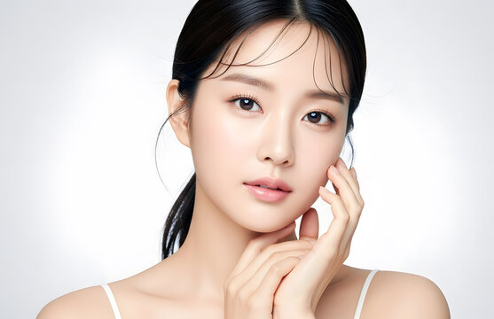 단정하게 머리를 묶은 20대 여자 모델