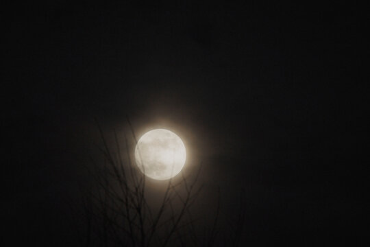 Atmospheric Night Full Moon 