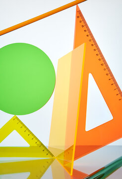 Abstract still life with geometric figures