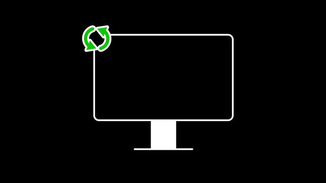 Refreshing web browser to fix 404 web page warning error issue on computer screen by refresh action. 4K Animation