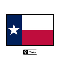 texas flag vector isolated on transparent background