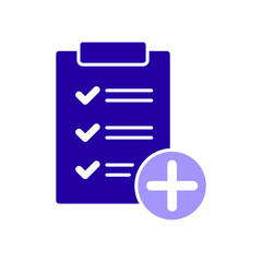 Obraz premium Icon a add task, isolated against a clean background.