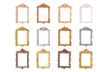 Elegant Ornate Picture Frames Gold, Silver, Bronze & More - High-Resolution Images