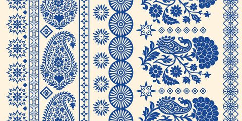 Motifs Ikat floral paisley embroidery floral. ikat ethnic Saree Sarong oriental pattern traditional.Ikat embroidery style abstract embroidery design for texture,fabric,clothing,wrapping,decoration