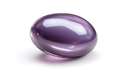 Purple oval pill, glossy surface