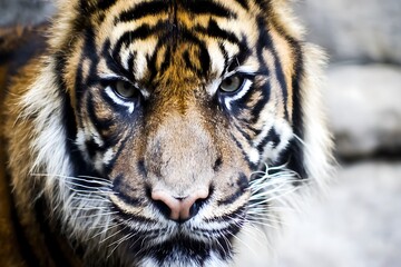 Obraz premium Tiger stare with powerful gaze