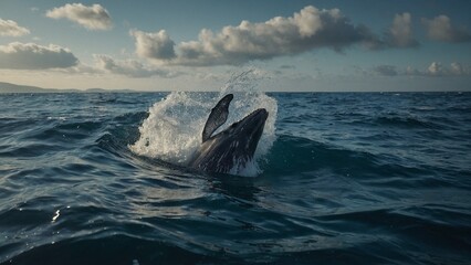 Fototapeta premium dolphin in the sea