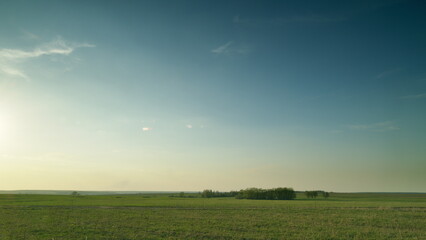 A Serene Landscape Under a Beautifully Clear Sky, Capturing Peaceful Moments in Nature