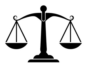 Balance Scales Vector , Scales Silhouette Clipart