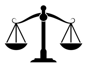 Balance Scales Vector , Scales Silhouette Clipart