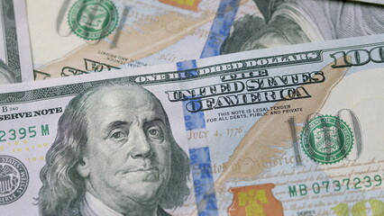 A CloseUp Photograph of U.S. Dollar Bills Representing Economic Prosperity and Finance Services