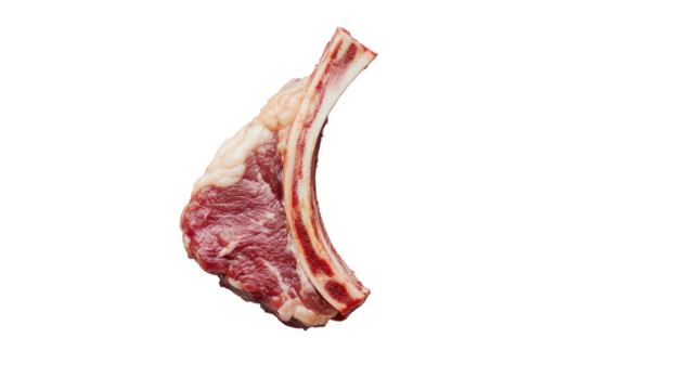 Close-up of a Raw Ribeye Steak with Bone, Eid ul Adah