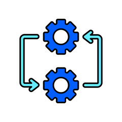Icon a workflow, isolated against a clean background.