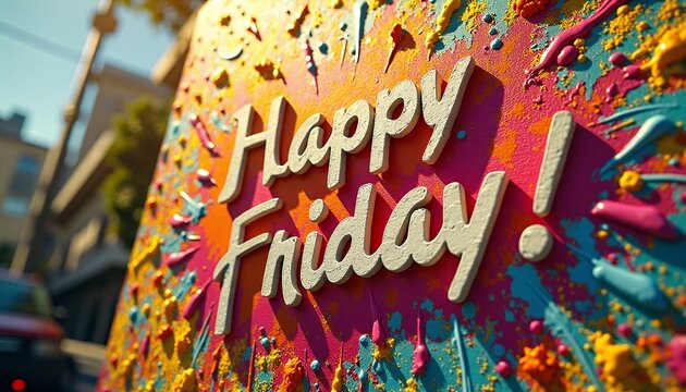 Happy Friday! Colorful Abstract Art