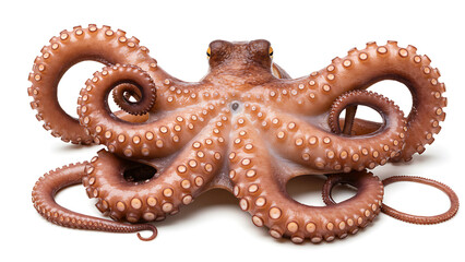 Hyper-Realistic Studio Octopus white background